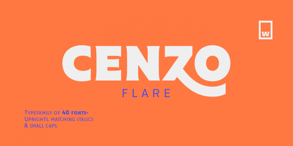 Przykład czcionki Cenzo Flare Line Light Italic